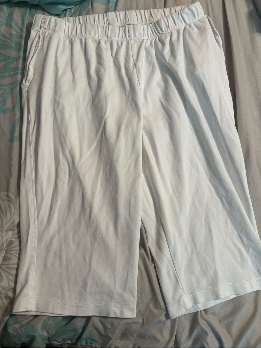 Lands' End White Pull-On Shorts